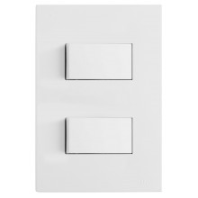 Conjunto Interruptor Duplo Paralelo Separado 4x2 - RECTA BRANCO SATIN FOSCO